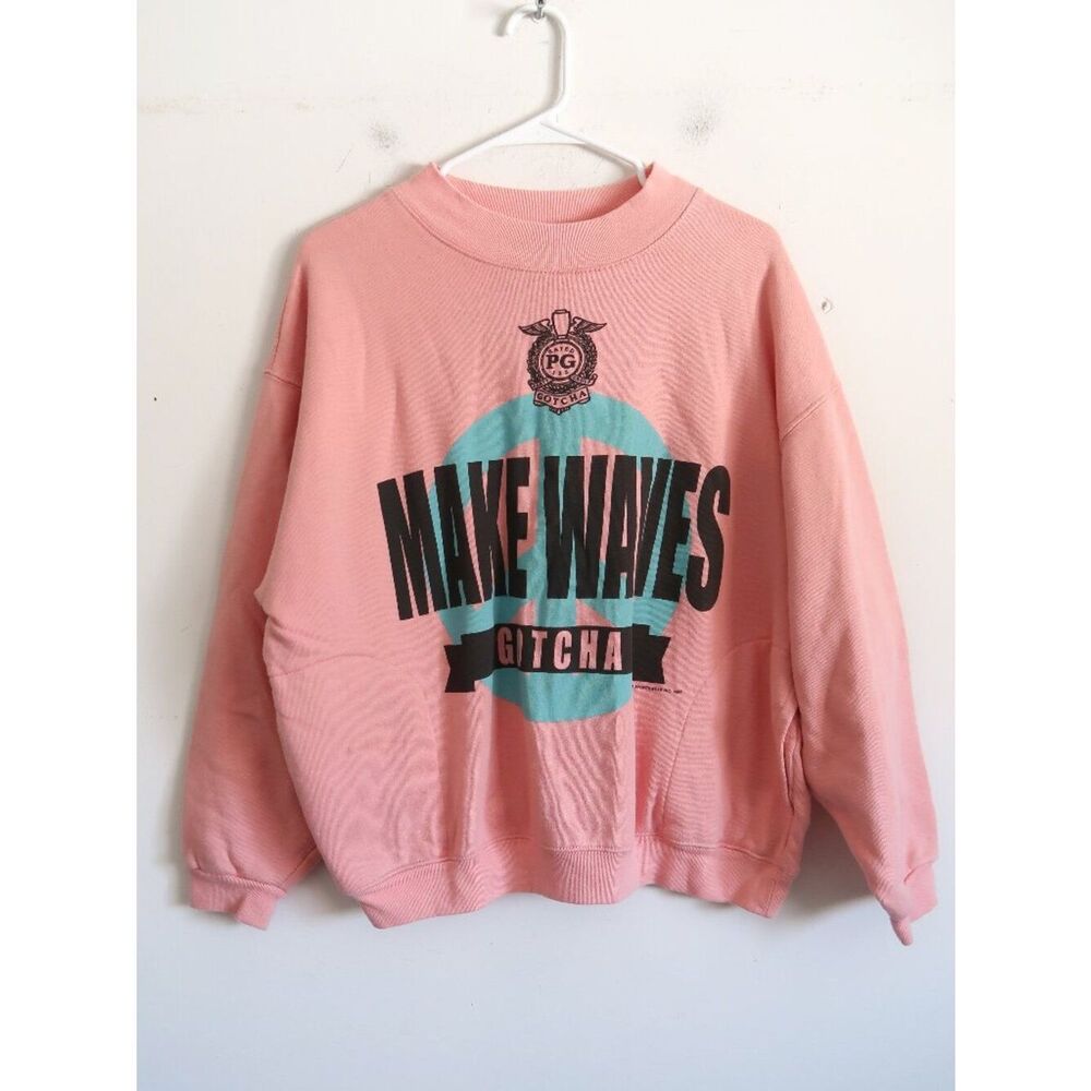 Vintage 1987 Gotcha Sports "Make Waves" Sweatshirt - Size Large